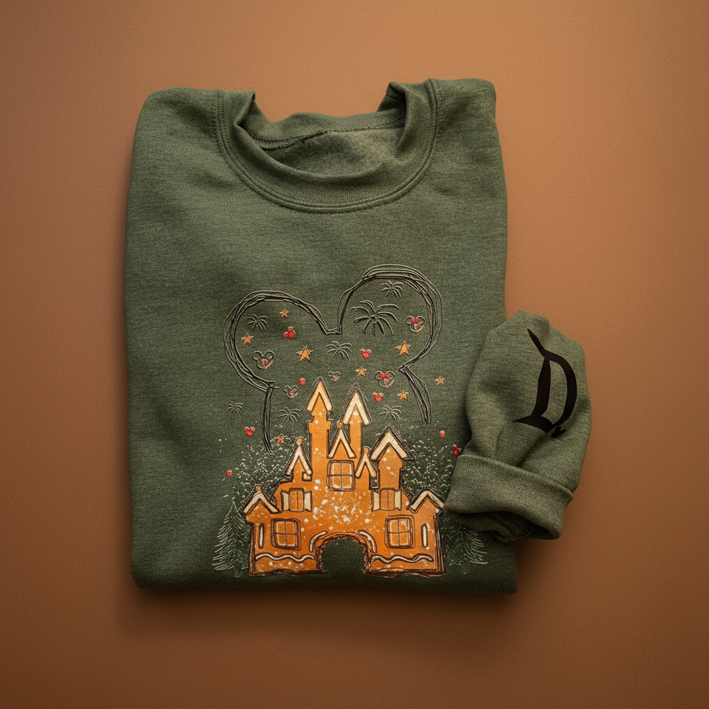 Gingerbread Castle Crew Sweater (Adult)