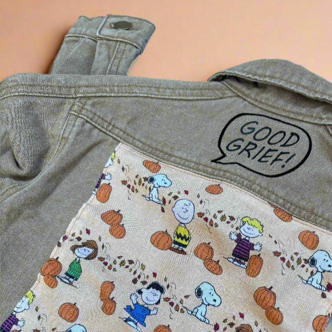 Good Grief...The Great Pumpkin Patch Denim Jacket