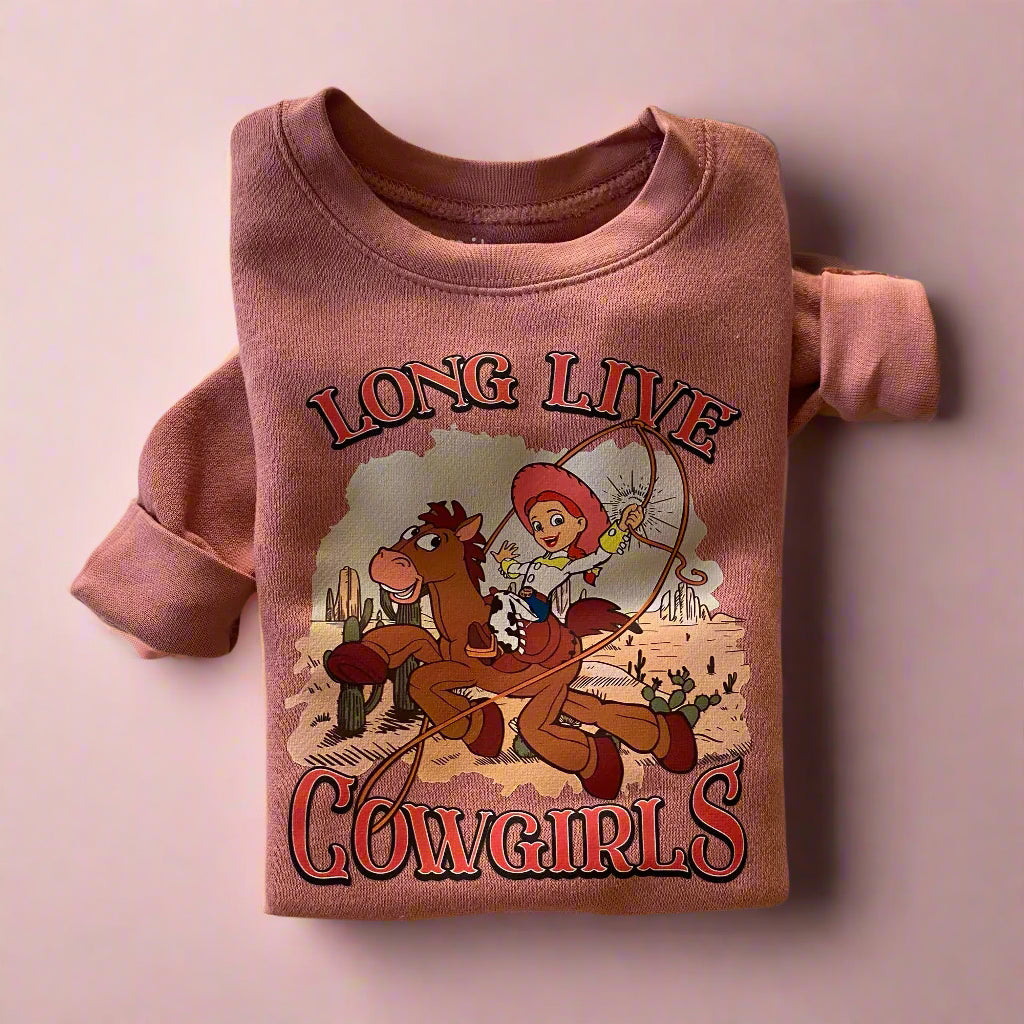 Long Live Cowgirl Crew Sweater (3t-7)