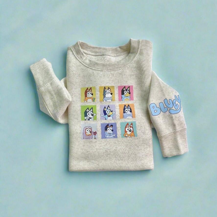 Bluey Crew Sweater (3t-7)