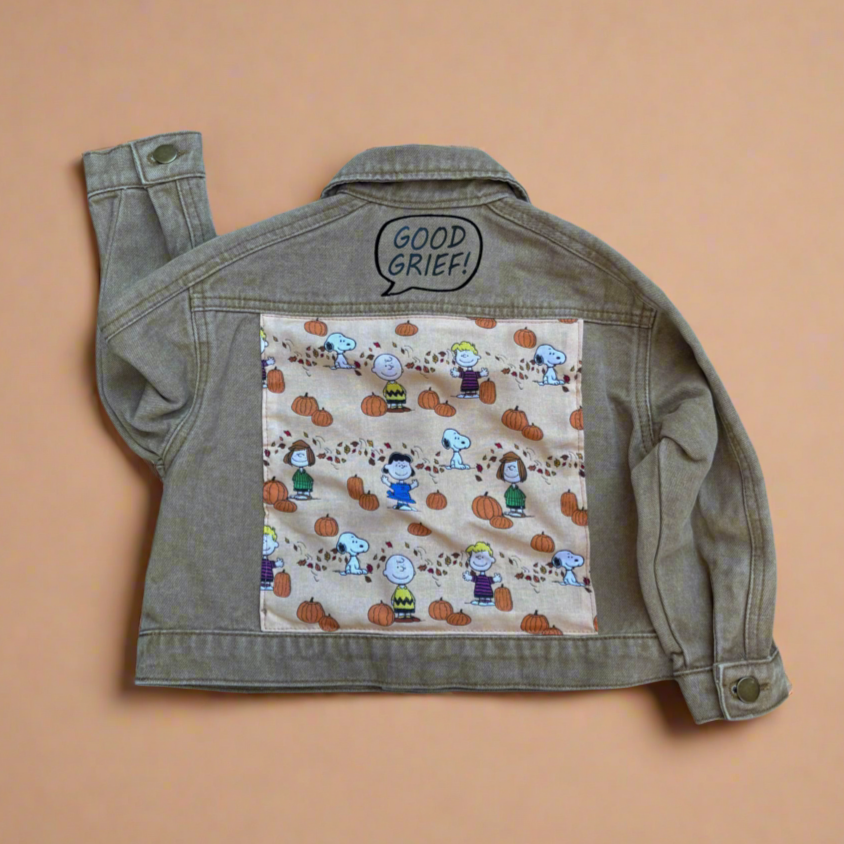 Good Grief...The Great Pumpkin Patch Denim Jacket