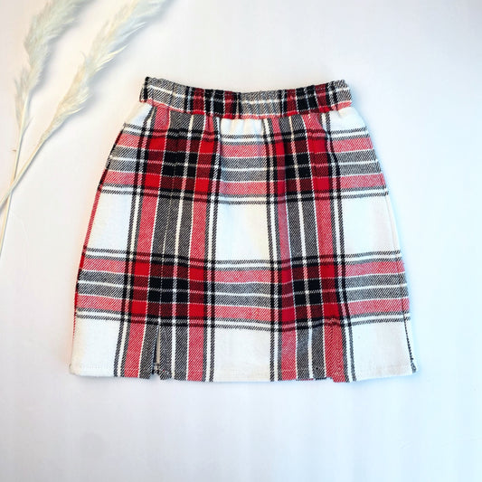 Sara Flannel Split Skirt